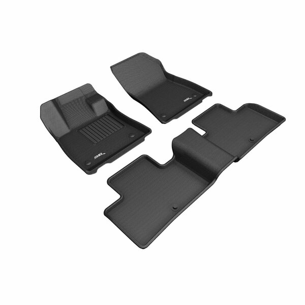 3D Maxpider Kagu First & Second Row Floor Liners for 2019-2020 Infiniti QX50 - Black L1IN03101509